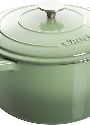 Crock-Pot Artisan Round Enameled Cast Iron Dutch Oven, 7-Quart, Pistachio Green