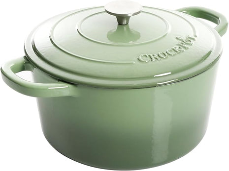 Crock-Pot Artisan Round Enameled Cast Iron Dutch Oven, 7-Quart, Pistachio Green