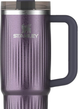 STANLEY Quencher H2.0 Tumbler with Handle and Straw 30 oz | Flowstate 3-Position Lid | Cup Holder Compatible for Travel | Insulated Stainless Steel Cup | BPA-Free | Fluted Wisteria Shine