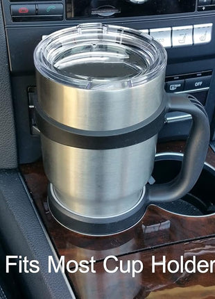 F-32 Handle - 19 COLORS - 30oz size - Compatible with 30 oz. YETI and 30 oz OZARK TRAIL Tumbler Travel Mug (30OZ, MIDNIGHT BLACK)