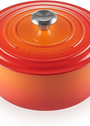 Le Creuset Enameled Cast Iron Signature Round Dutch Oven, 5.5 qt., Flame
