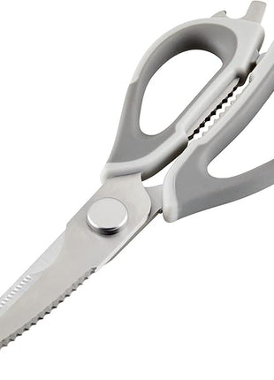 Rachael Ray Professional Multi Shear Kitchen Scissors with Herb Stripper and Sheath, 2 Piece, Gray