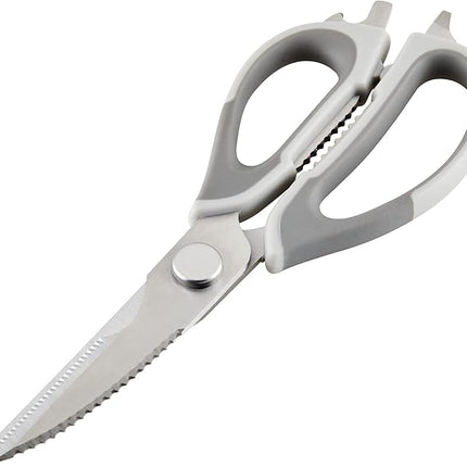 Rachael Ray Professional Multi Shear Kitchen Scissors with Herb Stripper and Sheath, 2 Piece, Gray