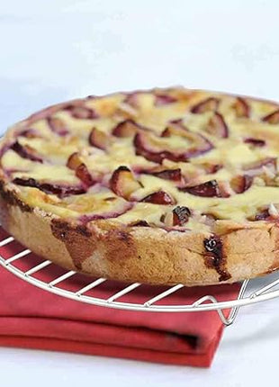 TeamFar Round Cooling Rack Set of 2, 7½ Inch Round Baking Steaming Roasting Rack Set Stainless Steel, Healthy & Dishwasher Safe, Mirror Finish & Rust Free