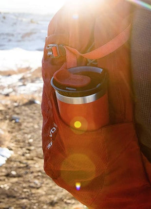 WACACO Octaroma Lungo Vacuum Insulated Coffee Mug, Double-wall Stainless Steel Travel Tumbler With Drinking Lid, 10 fl oz(300ml)， Carmine Red