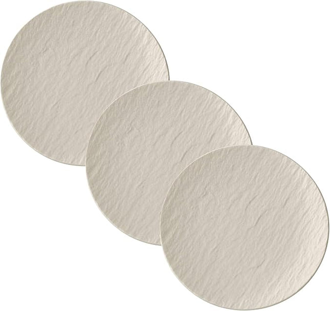 Villeroy & Boch Manufacture Rock Blanc Bread & Butter Plate, 6.25 in, White (Pack of 3)