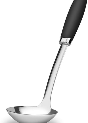 Brushed Stainless Steel Non-Slip Ergonomic Handle Ladle