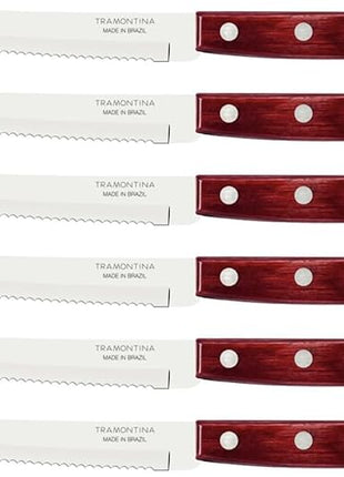 Tramontina Knives Set, Stainless Steel, Red, 30 x 30 x 30 cm