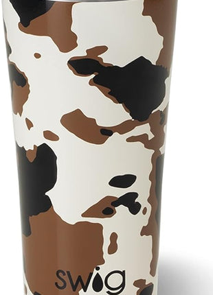 Swig Life 22oz Insulated Tumbler, Travel Coffee Tumbler with Lid, Cup Holder Friendly Travel Coffee Mug, Stainless Steel (Hayride)