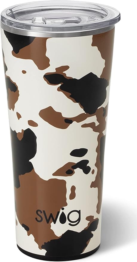 Swig Life 22oz Insulated Tumbler, Travel Coffee Tumbler with Lid, Cup Holder Friendly Travel Coffee Mug, Stainless Steel (Hayride)