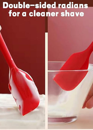 8 Pieces Silicone Spatulas, 8.3 inch Small Spatulas Non-stick Heat-Resistant Non-stick with Stainless Steel Core For Cake Cream Cooking Gadget (Red)