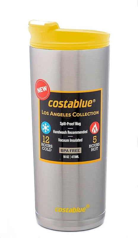 Travel Coffee Mug - 16 Oz. Stainless Steel Insulated Coffee Mug, Leak Proof Tumbler w/Dishwasher Safe Lid, Double Wall Travel Coffee Cup, Reusable Insulated Tumbler for Hot & Cold Beverages…