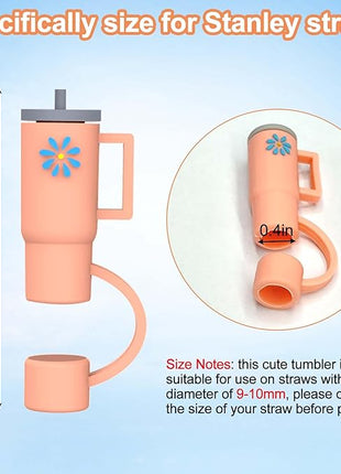 AIERSA 5Pcs Silicone Straw Cover Cap Compatible with 30&40 Oz Tumblers, Straw Tip Covers for Cups Accessories