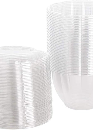 Smygoods Disposable Plastic Salad Bowls with Airtight Lids Ideal for Meal Prep, Takeout, Catering, Parties, Picnics, and Food Storage, Stackable, Leak-Proof