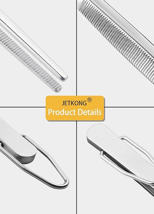 JETKONG 12-Inch Cooking Tweezer Tongs Food Tweezers for Kitchen and Barbecue, Set of 3 (12 12 12 Inch, Silver)