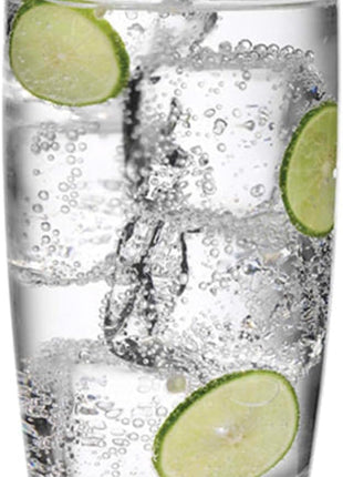 Luigi Bormioli Michelangelo 20 oz Beverage Glasses - Large Capacity, Crystal-Clear Design - Fine Laser-Cut Rims, Ideal for Various Beverages, Dishwasher Safe, Made in Italy (Set of 4)