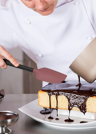 Coukre Silicone Spatula Set of 5,High Temperature Resistant, Food Grade Silicone, Dishwasher Safe, for Baking, Cooking (Colorful A Black)