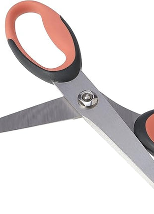 Brabantia Tasty+ Kitchen Scissors (Terracotta/Black) Ergonomic, Soft-Handle, Rust-Free Kitchen Blades for Kitchen or Crafts
