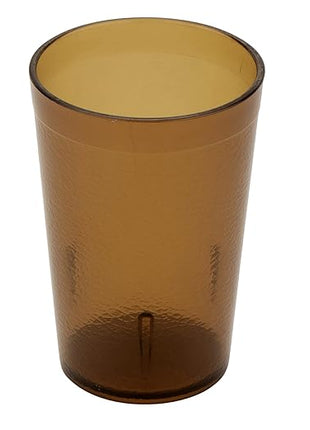 G.E.T. 6608-1-A Heavy-Duty Plastic Restaurant Tumblers, 8 Ounce, Amber (Set of 12)