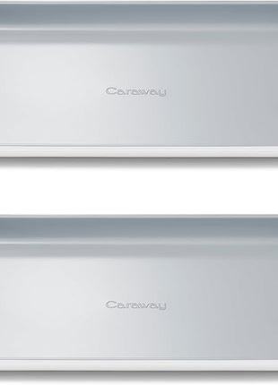 Caraway Nonstick Ceramic Small Baking Sheet Duo (9x13”) – Non-Toxic, PTFE & PFOA Free – Oven Safe – Aluminized Steel Core – Mini Sheet Pan for Baking, Roasting & More - White