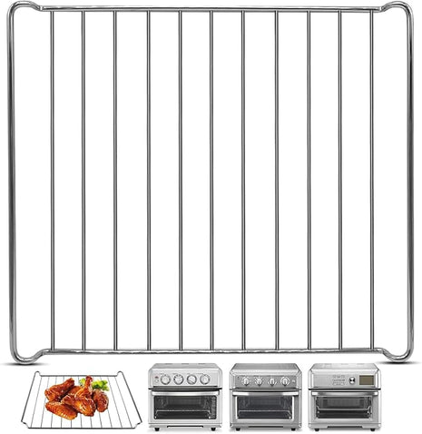 Replacement Air Fryer cooling rack for Cuisinart TOA-60 65 70 Air Fryer Convection Toaster Oven, 12.4''*11'' Air Fryer Stainless Steel Wire Rack Basket Tray Accessories Parts, Dishwasher Safes