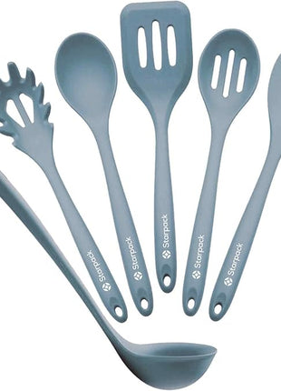 Starpack 'Like a Boss' XL Premium Silicone Cooking Utensils Set (6 Pcs) 13" - Heat Resistant Kitchen Utensils 600°F - Non-Stick Silicone Utensil Set - Large Kitchen Utensils Set for Cooking & Serving