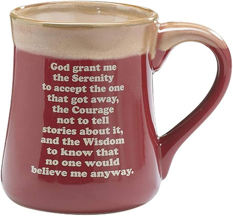 "Born To Fish" Coffee Mug with Fisherman's Serenity Prayer Great Fishing Gift