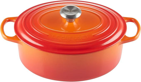 Le Creuset Enameled Cast Iron Signature Oval Dutch Oven, 5 qt, Flame