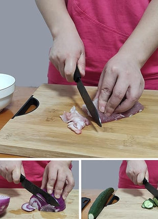 Ceramic Knife, Ceramic Knife Set with Protective Cover, Kitchen Knife Set with 4-Piece Knife and 1 Peeler, Chef's Knife Sets for Meat, Fruit, Vegetables - Black