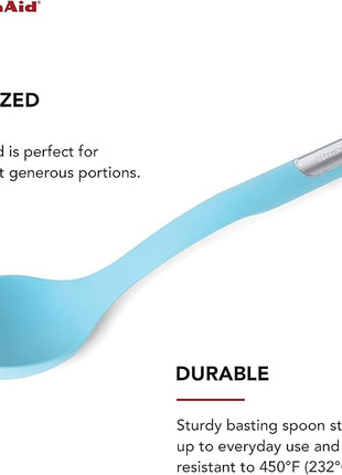 KitchenAid Silicone Basting Spoon, Aqua Sky