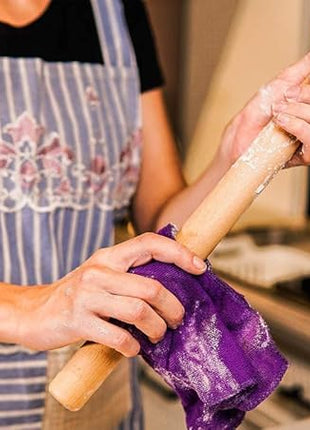 Wood Rolling Pin Dough Roller, Wooden Rolling Pin for Baking Pasta Fondant 13.8 Inches - Straight