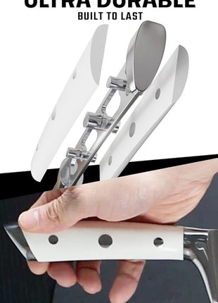 DALSTRONG Chef Knife - 8 inch Blade - Gladiator Series - Forged High Carbon German Steel - Razor Sharp Kitchen Knife - Professional Full Tang Knives - Glacial White Handle ABS - Sheath - NSF Certified