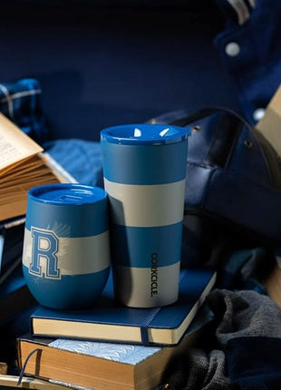 Corkcicle Stemless Insulated Wine Glass Tumbler - Keeps Beverages Cold 6 Hours & Hot 3 Hours - Stainless Steel - Easy-Grip - Summer Drinkware Gift - Keeps Drinks Ice Cold - 12 oz - Ravenclaw