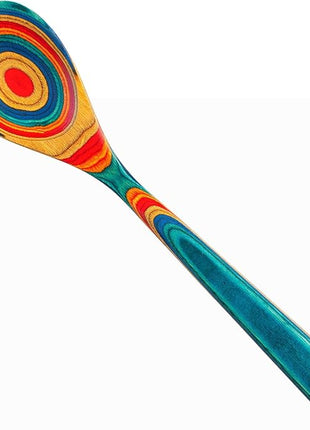 Totally Bamboo Baltique Montego Bay Collection 12-1/2" Wooden Cooking Spoon, Safe for Nonstick