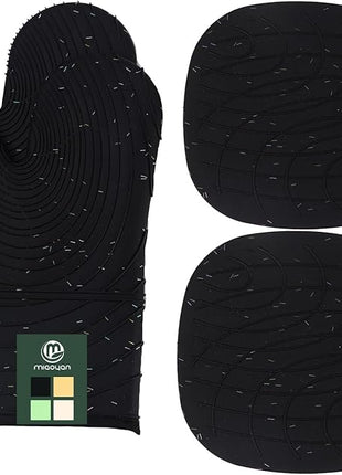 4 Pieces Oven and Pot Holders Mitts of Macaron Color Thickened Non-Slip Silicone Kitchen Gloves, Heat Resistant up to 500F, Essential for Kitchen Baking(makal-HEI)