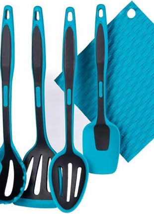 Premium Kitchen Cooking Utensil Set - 6 piece Silicone Kitchenware Non-Stick Cooking Tools - Silicone Cooking Kitchen Spatula Set - Silicone Kitchen Utensil Set - Heat Resistant Dishwasher Safe