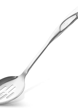 Zulay Kitchen Stainless Steel Slotted Spoon - 15” Large Cooking & Serving Spoon with Ergonomic Handle - Durable, Rust-Proof, Heat-Resistant & Dishwasher Safe Kitchen Utensil for Cooking and Buffets