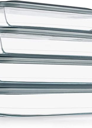 KOMUEE 8 Pieces Glass Baking Dish with Lids Rectangular Glass Baking Pan Bakeware Set with Lids, Baking Pans for Lasagna, Leftovers, Cooking, Kitchen, Fridge-to-Oven, Gray