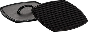 Lodge LPP3 Cast Iron Square Ribbed Panini Press, 8.25-inch