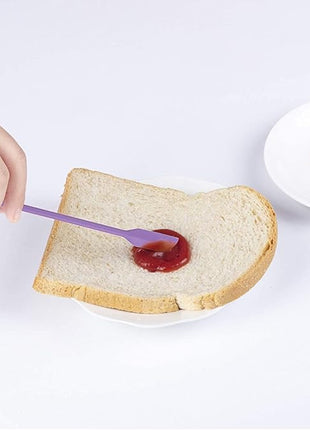 Mini Spatula Silicone Spatula Set - 4pcs Small Makeup Scrapers for Cosmetics, Reusable Beauty Tiny Tools, Thin Jar Scraper, Get the Last of the Makeup Out of the Bottle(Purple)