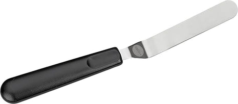 Wilton 9 Inch Frosting Spatula with A Stainless Steel Angled Spatula And Ergonomic Handle, Black Baking Spatula
