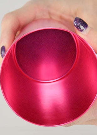 HOME-X Colorful Aluminum Drinking Cups Set of 6, Colored Metal Tumblers, Shatter Resistant, Stackable, 6 Metallic Colors- 12 Ounces