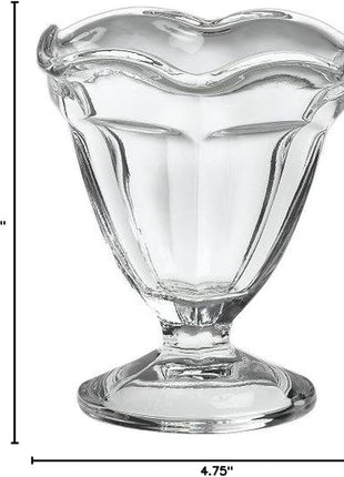 Anchor Hocking 4.5-Ounce Footed Glass Sherbet Bowls, Set of 12 -