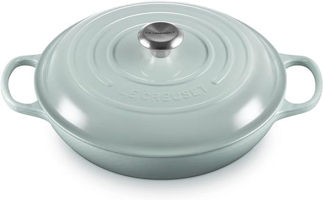Le Creuset Enameled Cast Iron Signature Braiser, 3.5 qt., Sea Salt