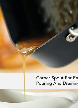 KitchenAid Hard Anodized Roasting Pan/Roaster with Removable Rack, 13 Inch x 15.75 Inch - Matte Black