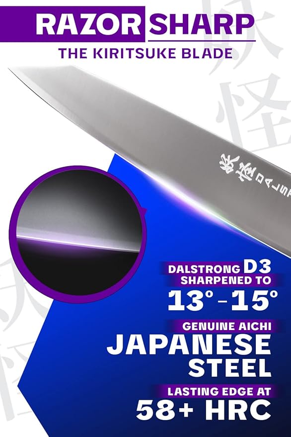 Dalstrong Kiritsuke Chef Knife - 9.5 inch - Phantom Series - Japanese High-Carbon AUS8 Steel Kitchen Knife - Pakkawood Handle Kitchen Knife - Asian Cooking Knife - Sheath Included