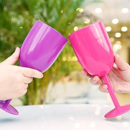 AMZUShome Stainless Steel Wine Glasses Cups.Double Walled Vacuum Insulated Wine Tumbler With Lid and Straw.Friendship,Christmas,Birthday Gifts for Women Men Friends Dad Mom(10oz Purple)