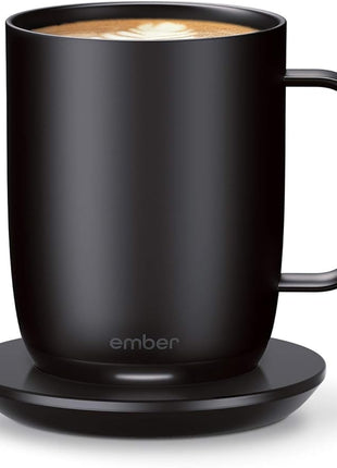 Ember Temperature Control Smart Mug 2, 14 Oz, App-Controlled Heated Coffee Mug with 80 Min Battery Life and Improved Design, Black
