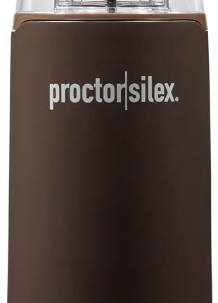 Proctor Silex Electric Coffee Grinder for Beans, Spices and More, Stainless Steel Blades, 12 Cups, Brown