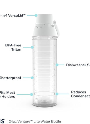 Tervis Venture Lite Kelly Ventura - Floral Collection Made in USA Double Walled Insulated Tumbler Travel Cup Keeps Drinks Cold & Hot, 24oz Water Bottle, Posy